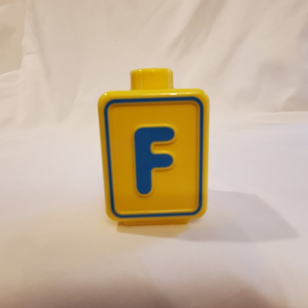 VTech Alphabet Activity Cube Replacement 2 Sided  F S Yellow Red Letter Block